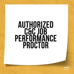 Picture of Authorized C&C Job Performance Proctor